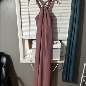 Azazie Amethyst Halter Dress